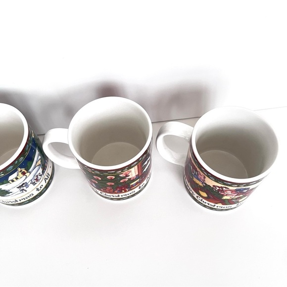 Vintage 4 Piece Christmas Story by Portmeirion Coffee Tea Mug Set Size 12 oz. - Picture 13 of 15